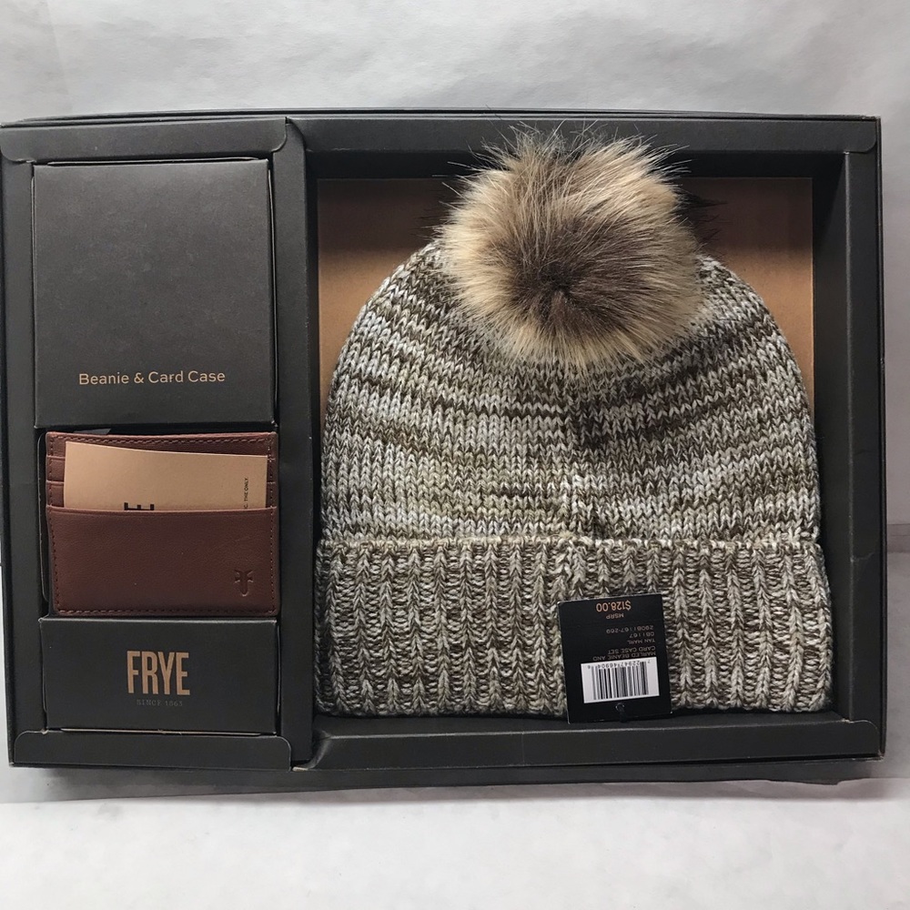 Frye Beanie & Card Case 2 Pc Set